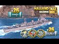 Destroyer Halland: Casual player hunting battleships - World of Warships