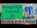 PostgreSQL Tutorial for Beginners 20 - PostgreSQL BETWEEN Condition