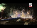 Fire works display at Olympic Stadium mark end of London 2012