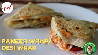 Cheesy Paneer Wrap & Desi Wrap Recipe In Hindi | Amul Paneer Wrap Recipe | Fries Cheese Wrap Recipe