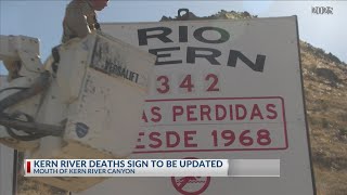Kern River deaths sign to be updated
