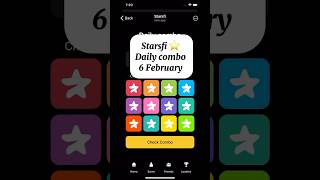 6 February STARSFI daily combo #starsfi #starfi #starfidailycombo #shortsfeed #shorts