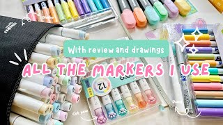 MY MARKER COLLECTION| | എന്റെ കയ്യിലുള്ള markers കാണാം | REVIEW AND DRAWINGS |MALAYALAM|