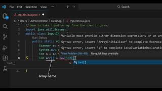 How to Take Array Input from User in Java | Java Arrays for Beginners