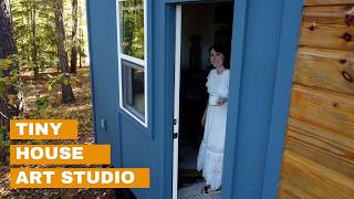 Inside My Tiny House Art Studio 🌿 FULL Tour + Creative Workspace Inspiration