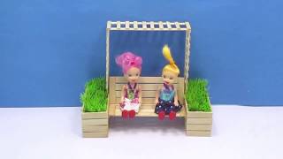 How to Make Popsicle Miniature Table and Bench - Popsicle Stick