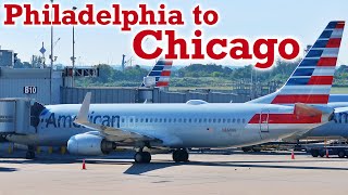 Full Flight: American Airlines B737-800 Philadelphia to Chicago (PHL-ORD)