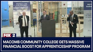 Macomb Community College gets massive financial boost for apprenticeship program