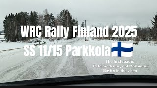 WRC Rally Finland 2025 SS 11/15 PARKKOLA | Winter RECCE Onboard❄️ | (Old crash places marked)