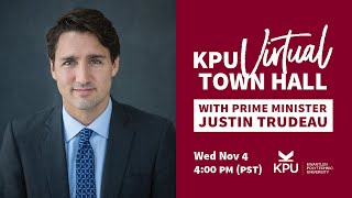 Live Part 2 - KPU Virtual Town Hall with Prime Minister Justin Trudeau