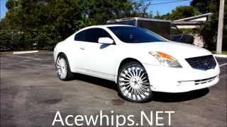 Acewhips.NET- Female's White Nissan Altima Coupe on 24\