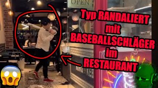 Typ RANDALIERT mit BASEBALLSCHLÄGER im Restaurant - Instagram Reels Reaction