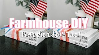 DIY PERSONALIZED FARMHOUSE BOOKS // DOLLAR TREE DIY!