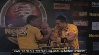 John Brzenk VS Rustam Babayev - Qual. + Open final - Nemiroff 2009 - World of Armwrestling.com