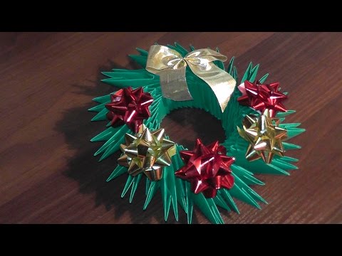 3D origami Christmas wreath tutorial 3D origami Christmas wreath tutorial