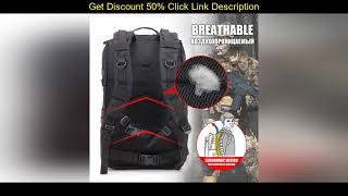 Deal 50L Military Backpack 3P For Men Large Capacity Waterproof Sport Outdoor Hiking Camping Huntin