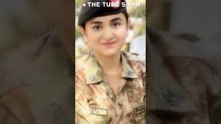 Kubra Khan in Pak Army Uniform | ISPR Drama | ARY Digital | Sinf e Aahan | The Tube Show #shorts