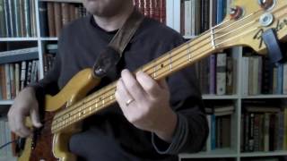 Sir Duke (Live) - Stevie Wonder - slow @ 80% speed - (Bass playalong / cover)