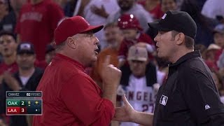 OAK@LAA: Scioscia gets ejected after arguing out call