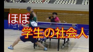 【卓球】学生の試合のような社会人対決！！