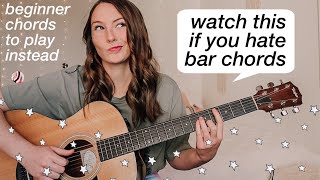 You don't have to play bar chords! // Cheater Chords for Beginner Guitar Players