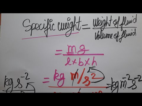 What is the dimensional formula of specific weight?