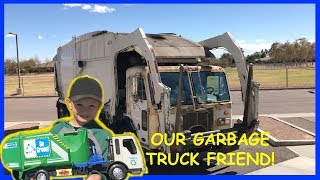 Toy Truck Meets REAL Garbage Truck | Truck Video