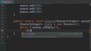 57 Solution Reversing a Queue