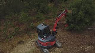 Mulching using our new Hitachi 5tonne excavator