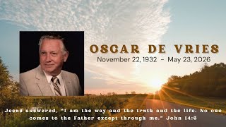 Oscar DeVries Memorial