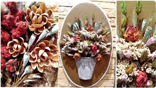 2 Идеи панно из сухоцветов и природных материалов Поделки своими руками  DIY panel of dried flowers