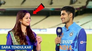Shubman Gill Blushing When Sara Tendulkar Interviewed Him Before IND vs WI 1st ODI