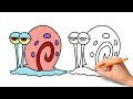 How To Draw: Gary From Spongebob