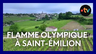 La flamme olympique à Saint-Émilion