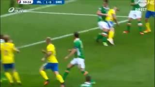 Irlande vs Suède  Tir d' Ibrahimovic 60' le 13/06 - Euro 2016  HD