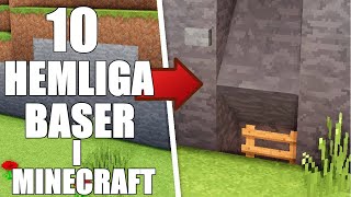 10 Hemliga BASER du kan Bygga | Minecraft