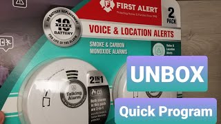 Costco FIRST ALERT Smoke and Carbon Monoxide "VOICE & LOCATION Alerts" Alarm UNBOX