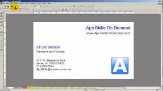 Avery Design Pro Lesson 14 - Use a template for quick, basic business card