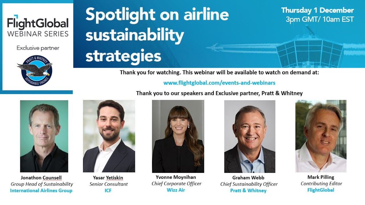 FlightGlobal Webinar - Spotlight On Airline Sustainability Strategies ...