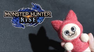 Felyne Cat from Monster Hunter Rise | wool felting | bag charm making