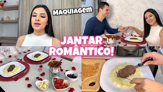 PREPAREI UM JANTAR ROMÂNTICO + MAQUIAGEM / PRATO FÁCIL