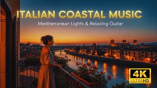 🎶 ITALIAN VIBES & MEDITERRANEAN MUSIC Florence by Night 4K | Relaxing Jazz Cafe & Romantic Vibes
