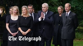 Royal family greet mourners gathered at Balmoral on day of the King’s accession