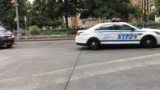 NYPD HERCULES TEAM PATROLLING ON COLUMBUS CIRCLE ON THE WEST SIDE AREA OF MANHATTAN IN NEW YORK CITY