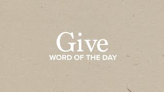 Give | J.John's Word for Today - June 28th 2020