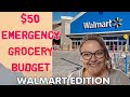 $50 WALMART EMERGENCY GROCERY BUDGET | FRUGAL LIVING WITH INFLATION | SOUTHERN FRUGAL MOMMA