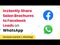 Automatically Send Your Salon Brochures to Facebook Leads on WhatsApp