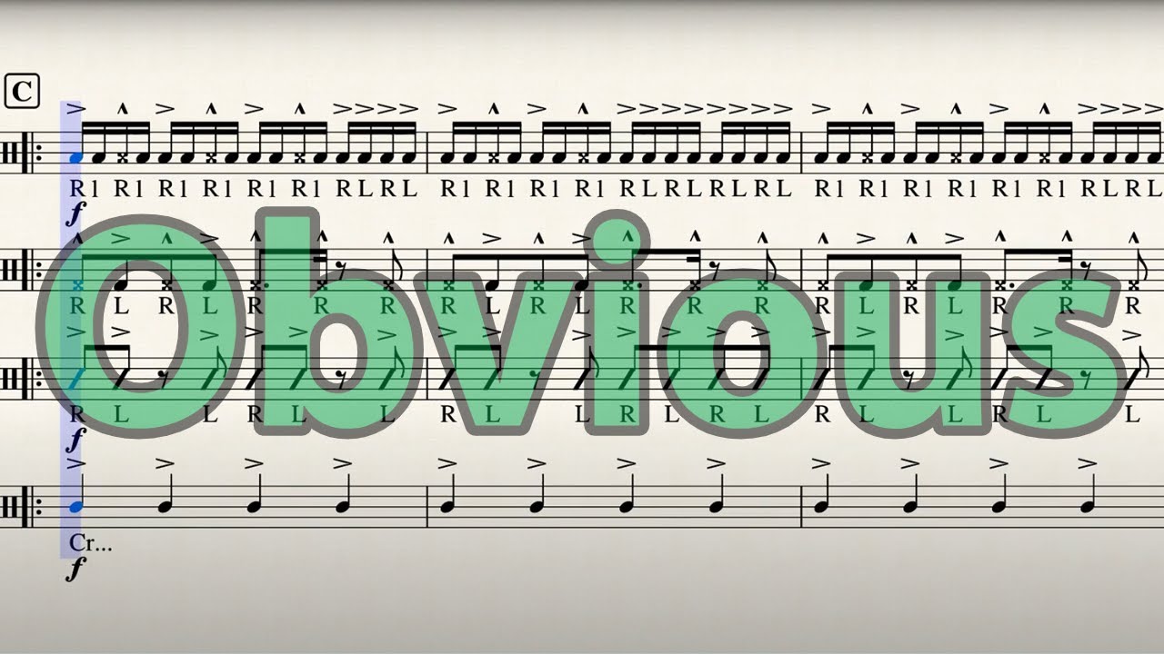 Obvious - [EASY] Drumline Cadence - YouTube