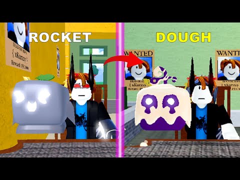 Trading From Rocket to Dough in One Video! (Blox Fruits)