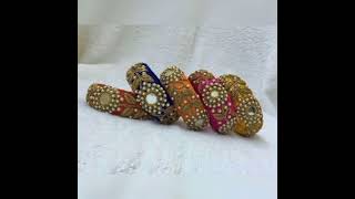 Latest # trendy Hand embroidered bangle design presented by H D Suthar. com